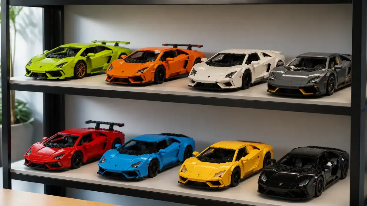 דגמי LEGO Lamborghini על מדף