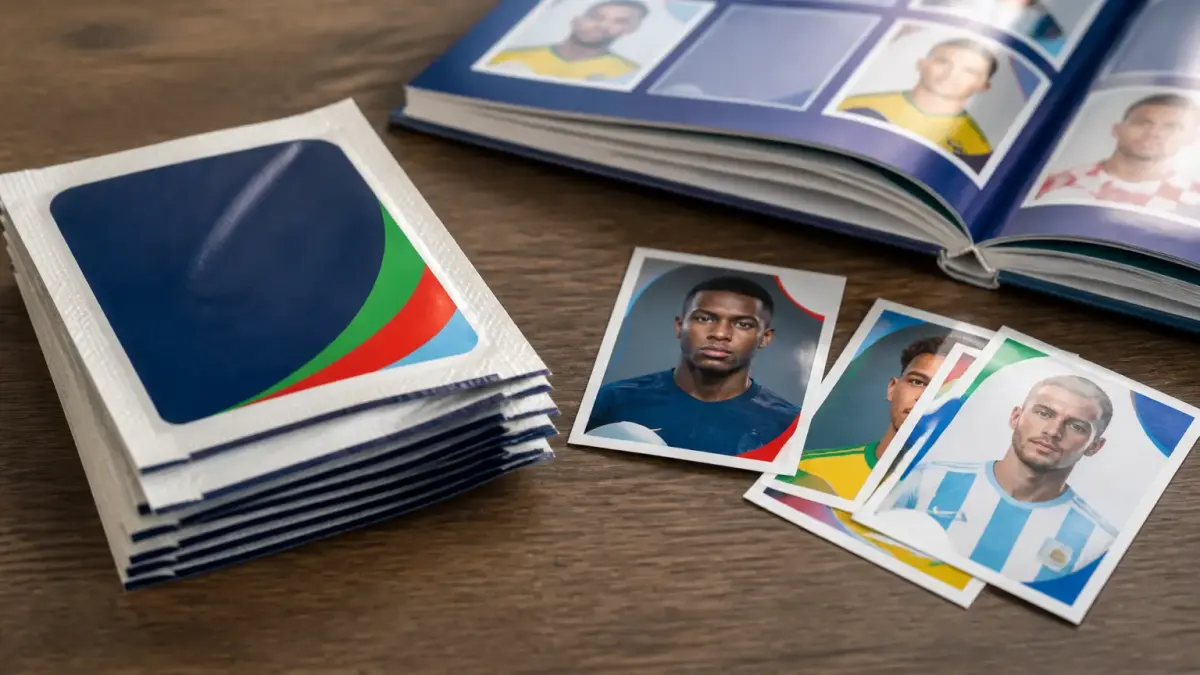 קלפי Panini מונדיאל 2026 על שולחן