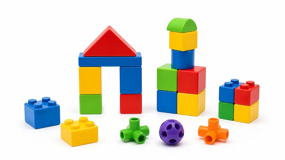 קוביות בנייה צבעוניות של K'NEX